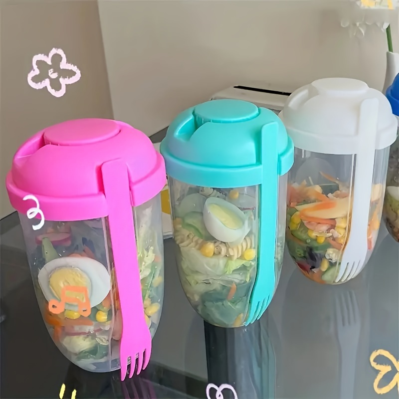 Meal Prep Yogurt Containers - Portable salad cup, Breakfast salad cup,