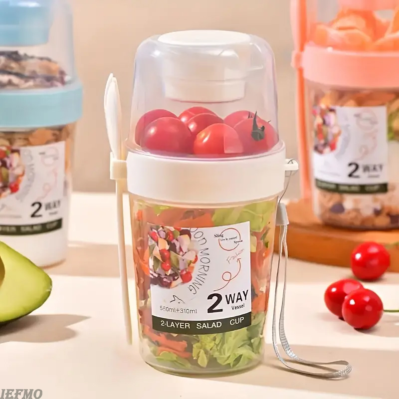 Meal Prep Yogurt Containers - Salad Cup Breakfast Cups Portable Food