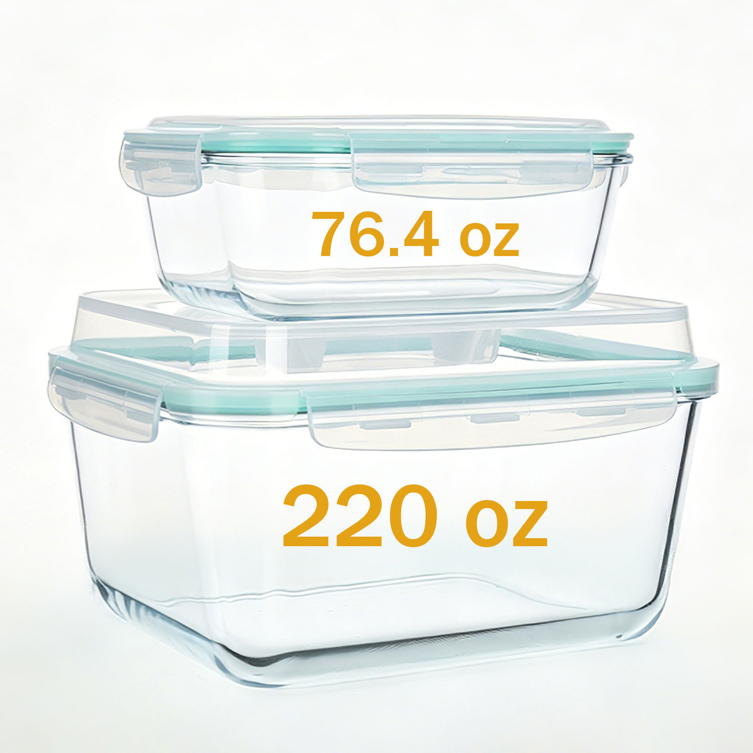 Meal Prep With Chicken - 220oz + 76.4oz Extra Large Refrigerator