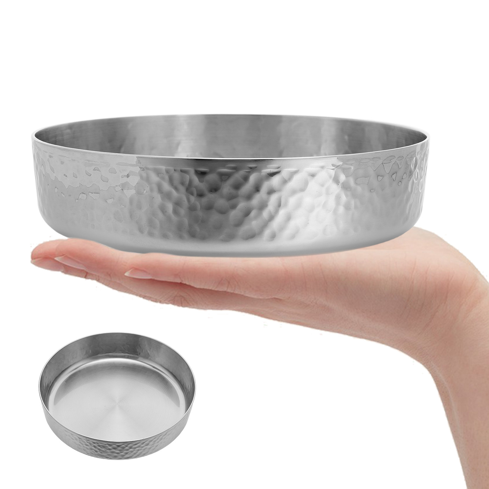 Meal Prep With Rice - Hammered Finish Stainless Steel Soup Salad