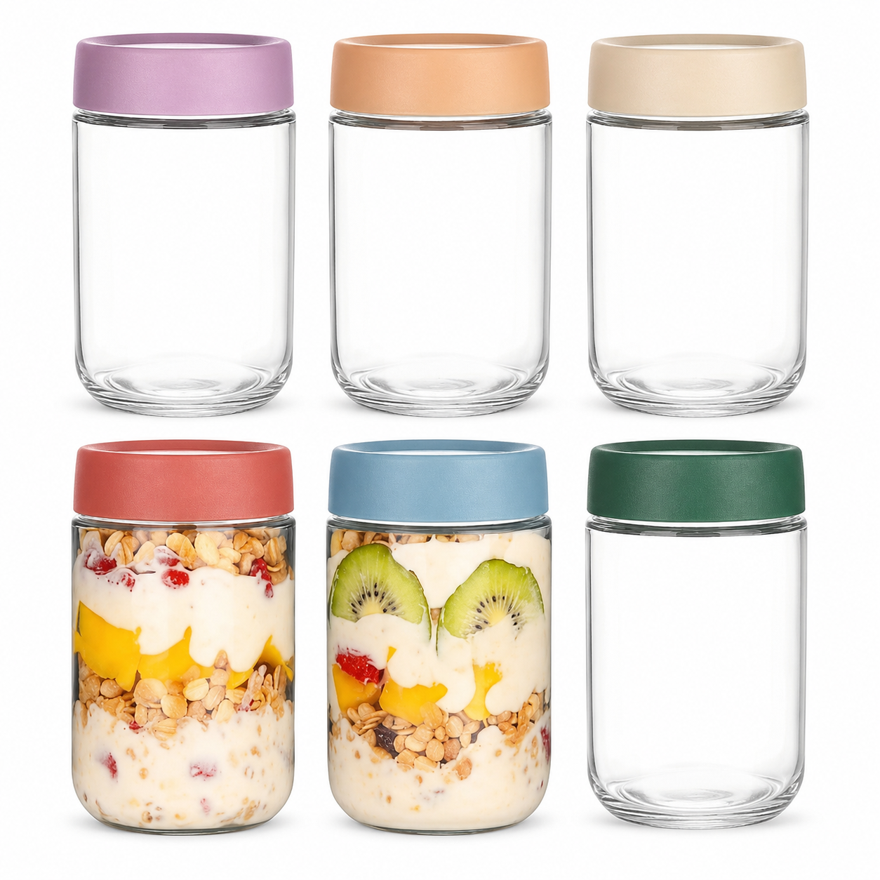Overnight Oats Jar with Airtig - Meal Prep Yogurt Containers のレビューと価格