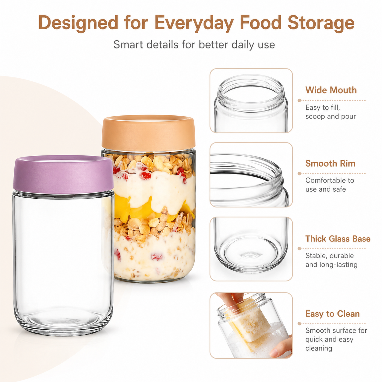 Overnight Oats Jar with Airtig - Meal Prep Yogurt Containers のレビューと価格