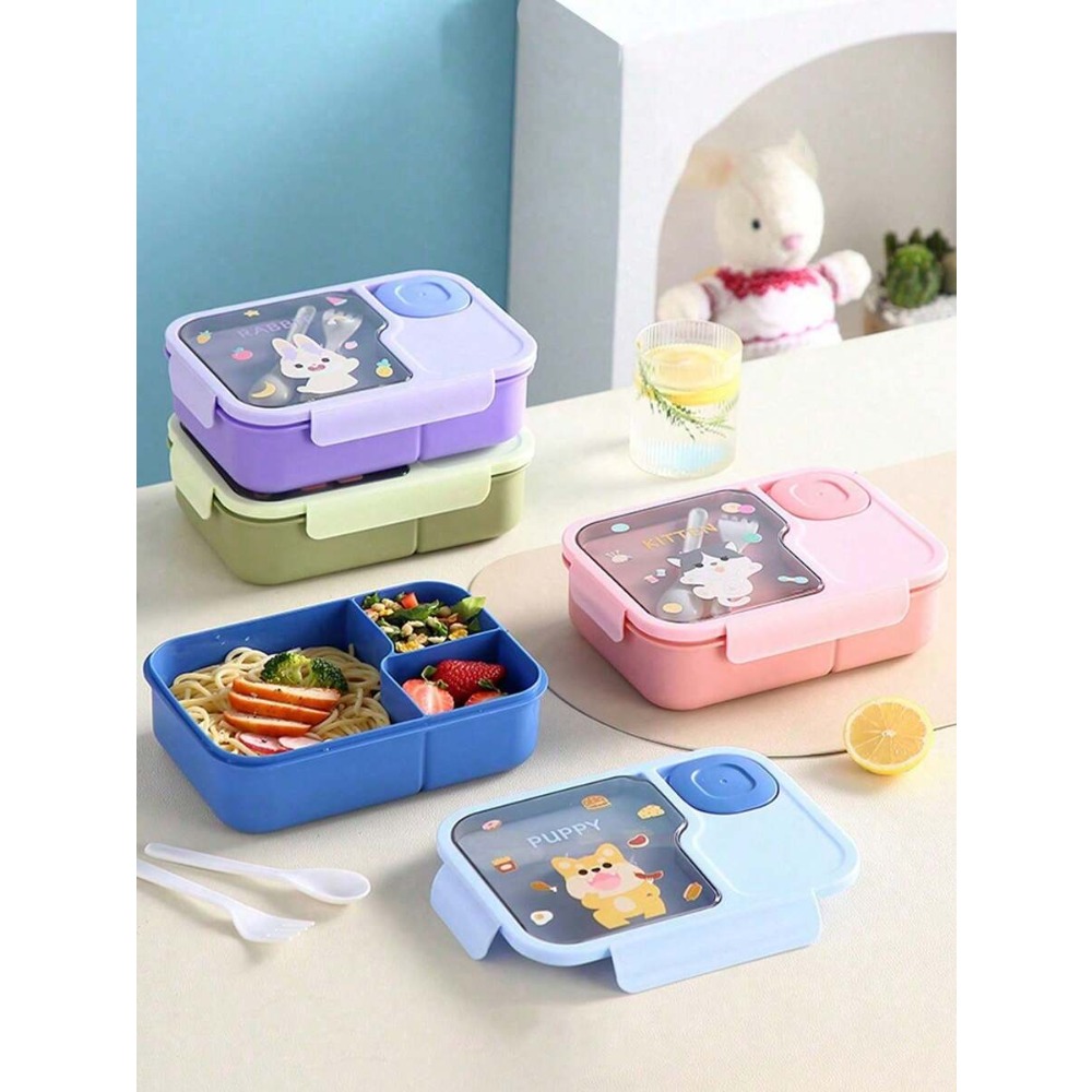 1Pc Cartoon Lunch Box, Microwa - Meal Prep With Rice のレビューと価格