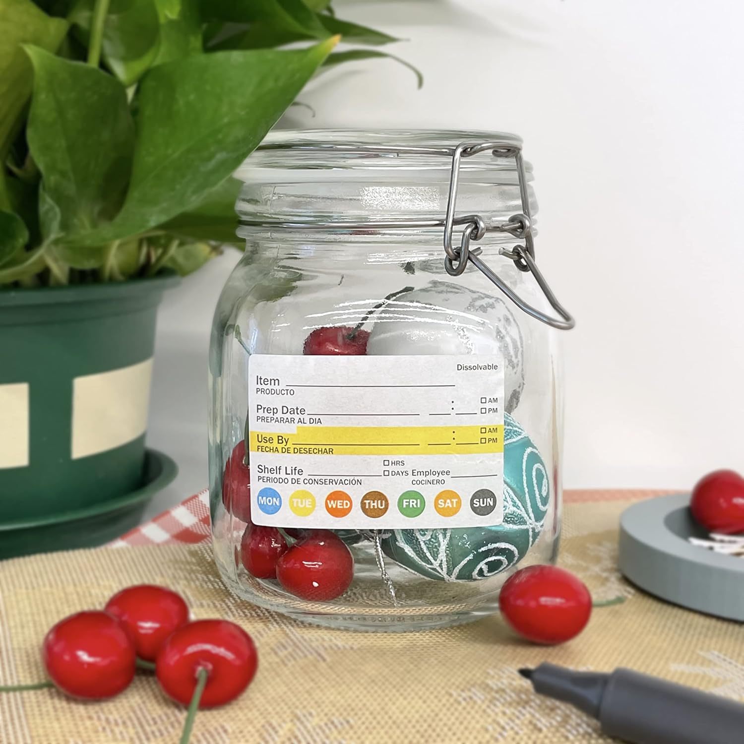 250Pcs/Roll Food Date Labels W - Meal Prep Chef のレビューと価格