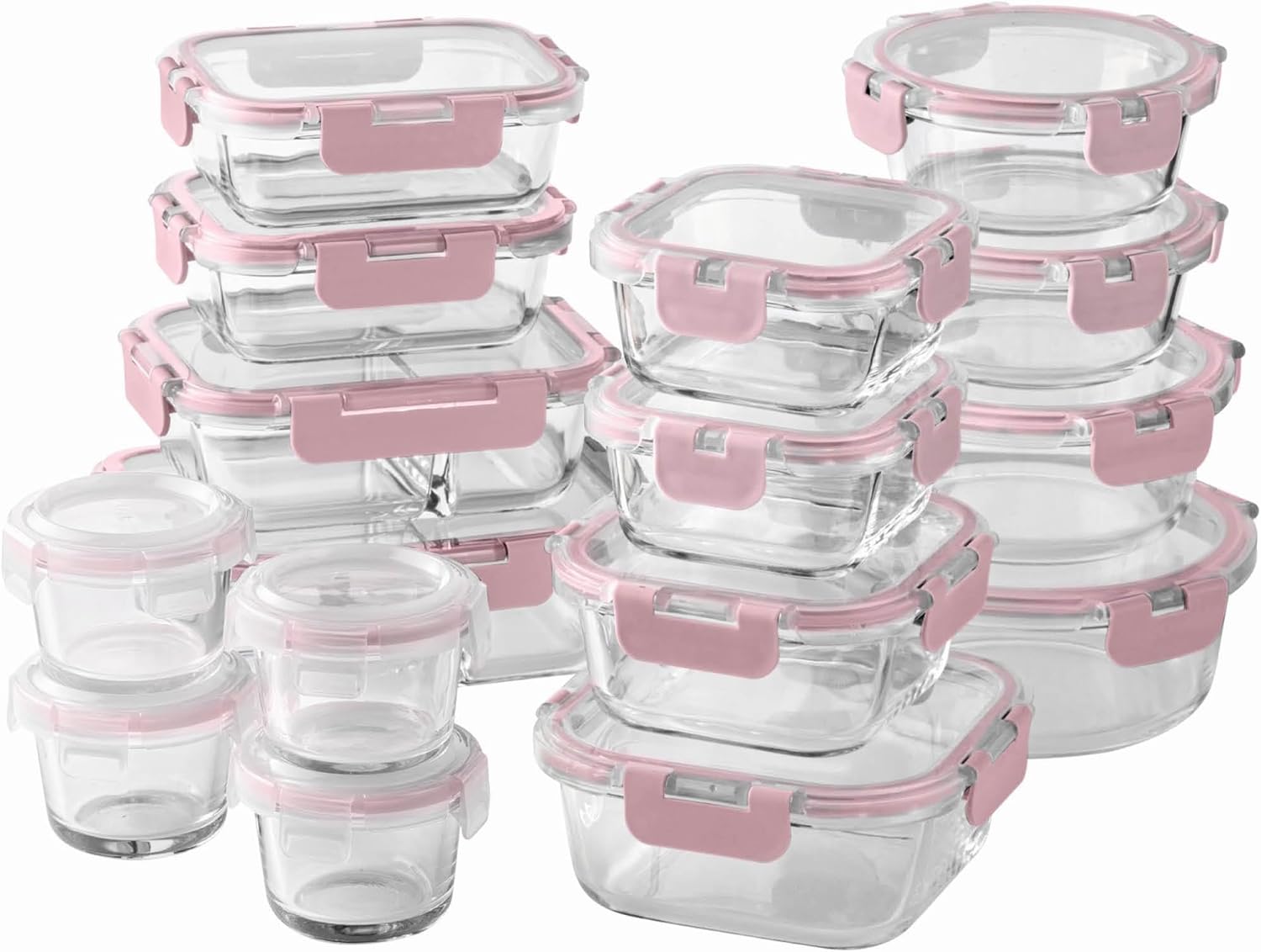 32-Pc Borosilicate Glass Food  - Meal Prep Glass のレビューと価格