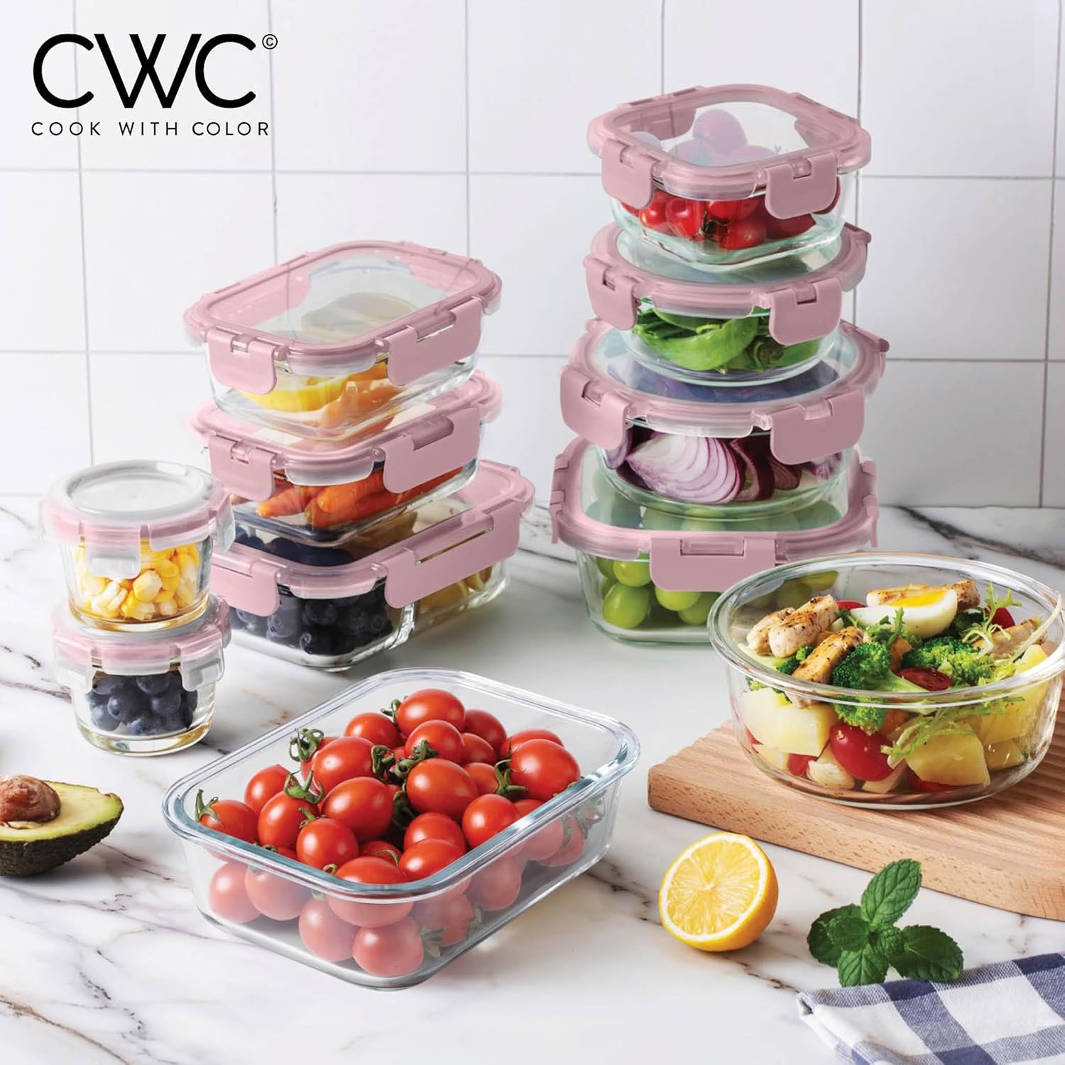 32-Pc Borosilicate Glass Food  - Meal Prep Glass のレビューと価格