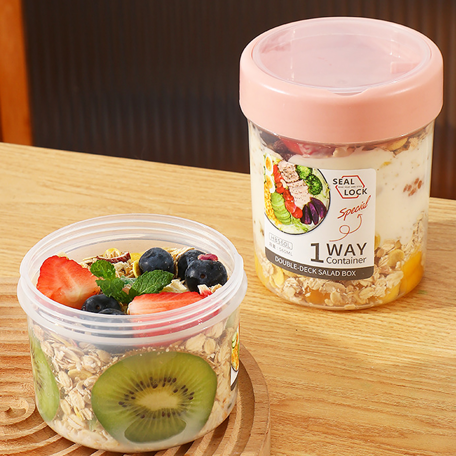 Portable salad cup, Breakfast  - Meal Prep Yogurt Containers のレビューと価格