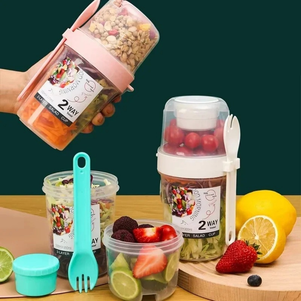 Portable Salad Cup Breakfast C - Meal Prep Yogurt Containers のレビューと価格