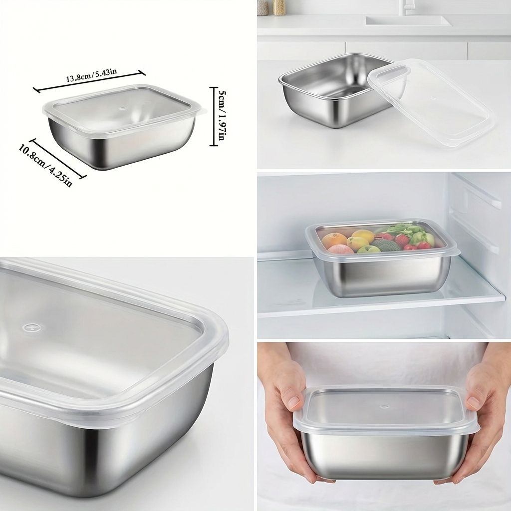 5PCS Stainless Steel Food Stor - Meal Prep Chef のレビューと価格