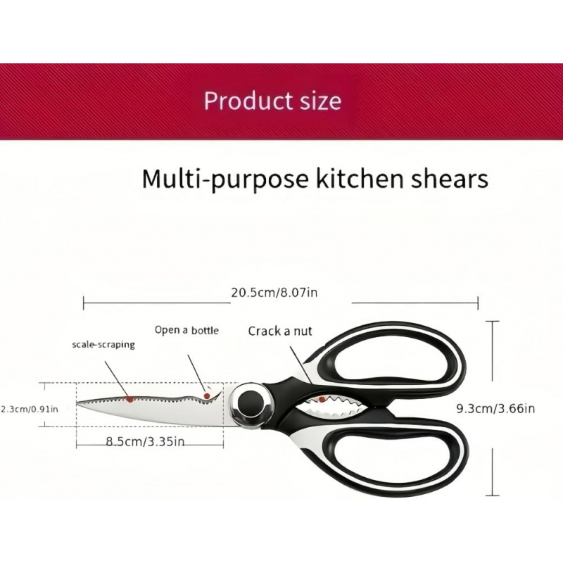 Stainless Steel Kitchen Shears - Meal Prep With Chicken のレビューと価格