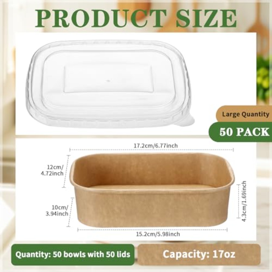 50 Pack Disposable Food Contai - Meal Prep Yogurt Containers のレビューと価格