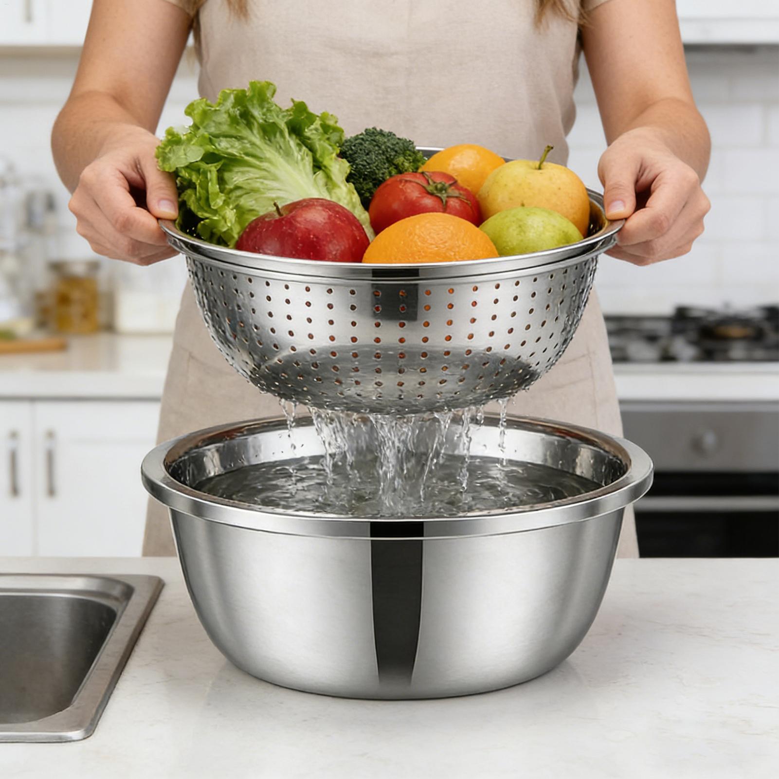 Stainless Steel Colander Strai - Meal Prep With Rice のレビューと価格