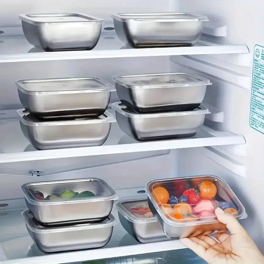 5pcs Stainless Steel Food Stor - Meal Prep Chef のレビューと価格
