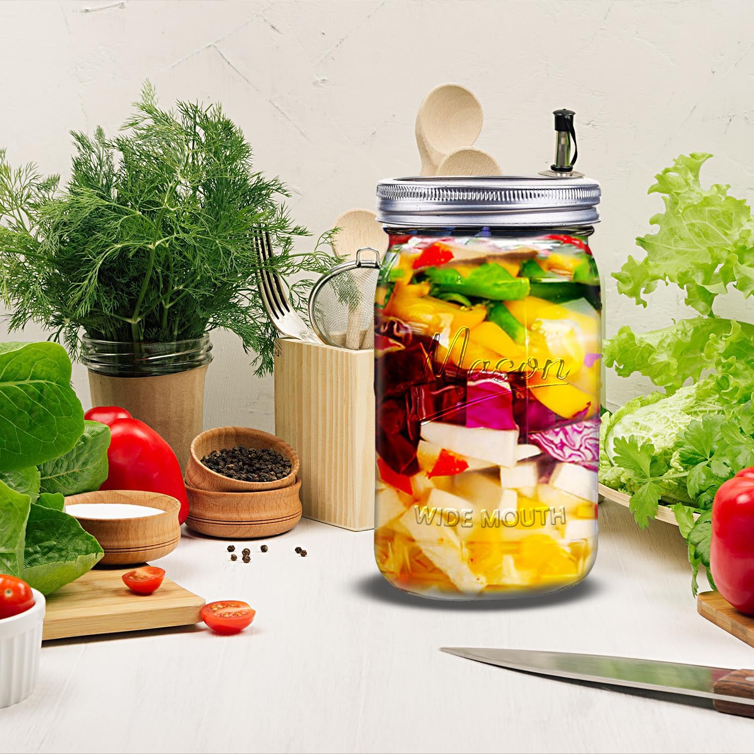 Jars 32 oz,12 Pack Quart Wide  - Meal Prep Glass のレビューと価格