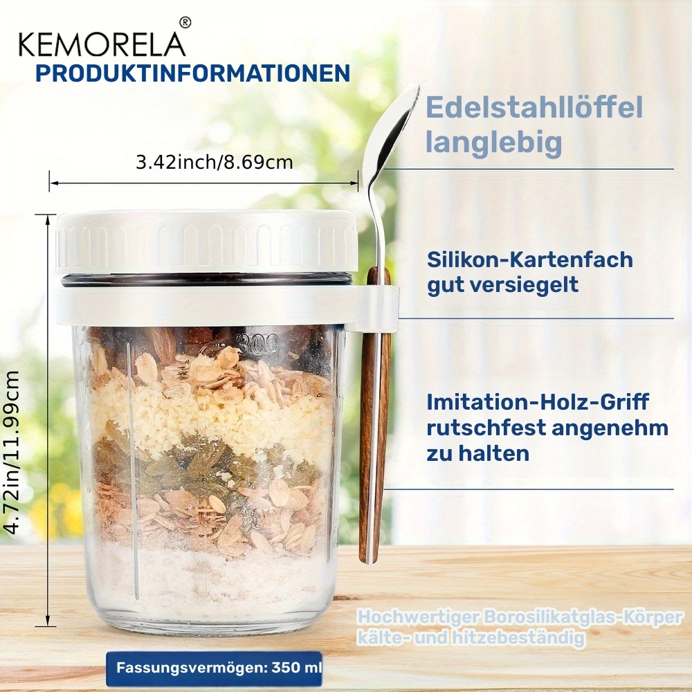 2pc Overnight Oatmeal Cup with - Meal Prep Yogurt Containers のレビューと価格