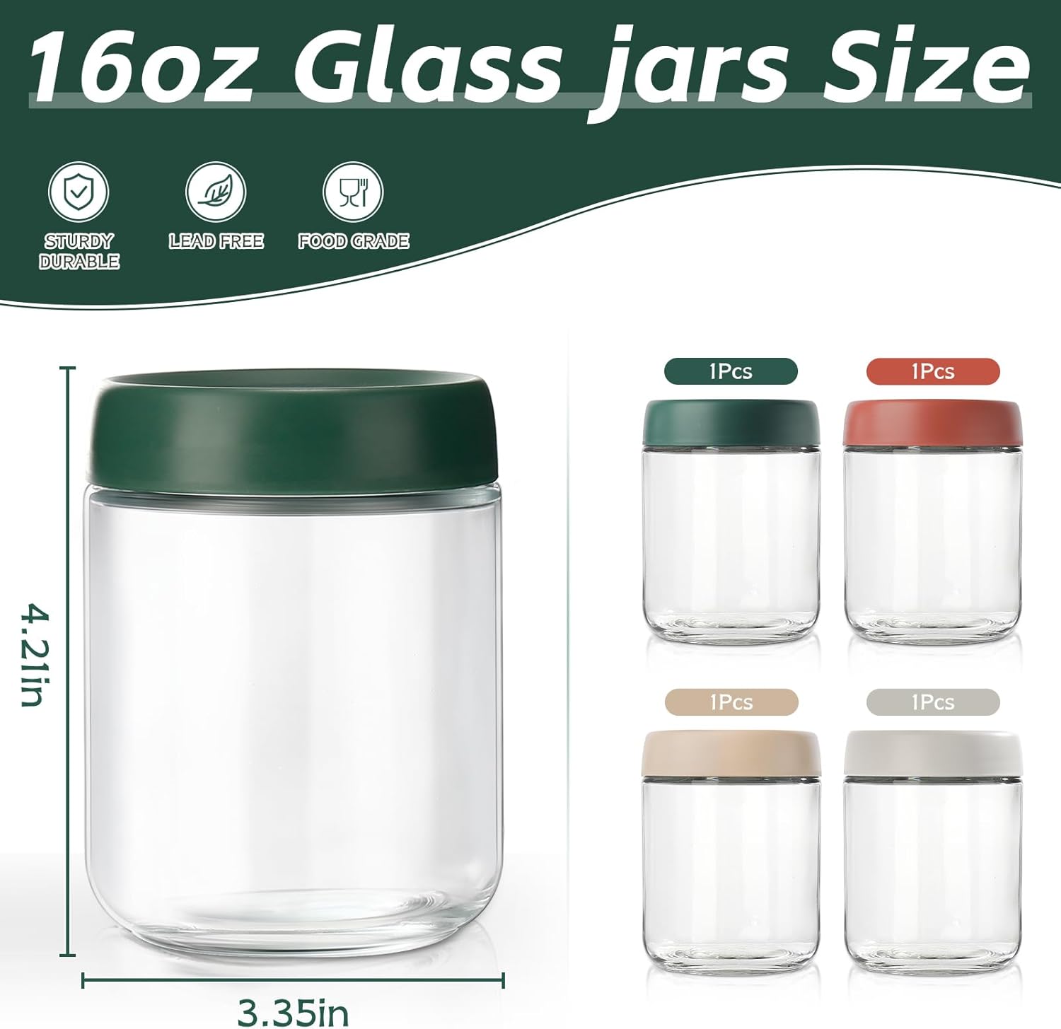 Glass Overnight Oats Container - Meal Prep Yogurt Containers のレビューと価格