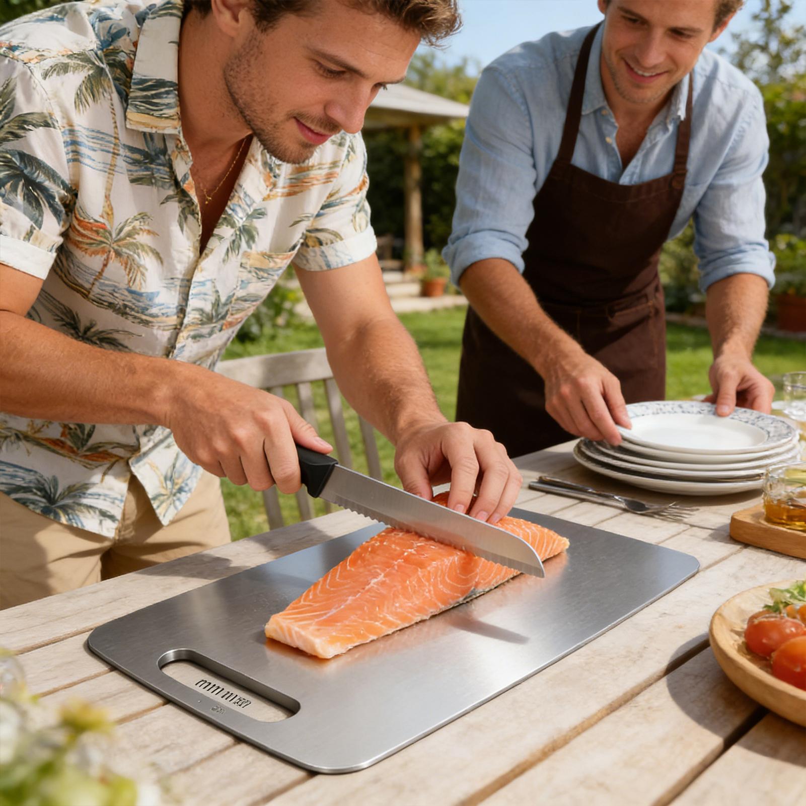 Stainless Steel Chopping Board - Meal Prep With Chicken のレビューと価格