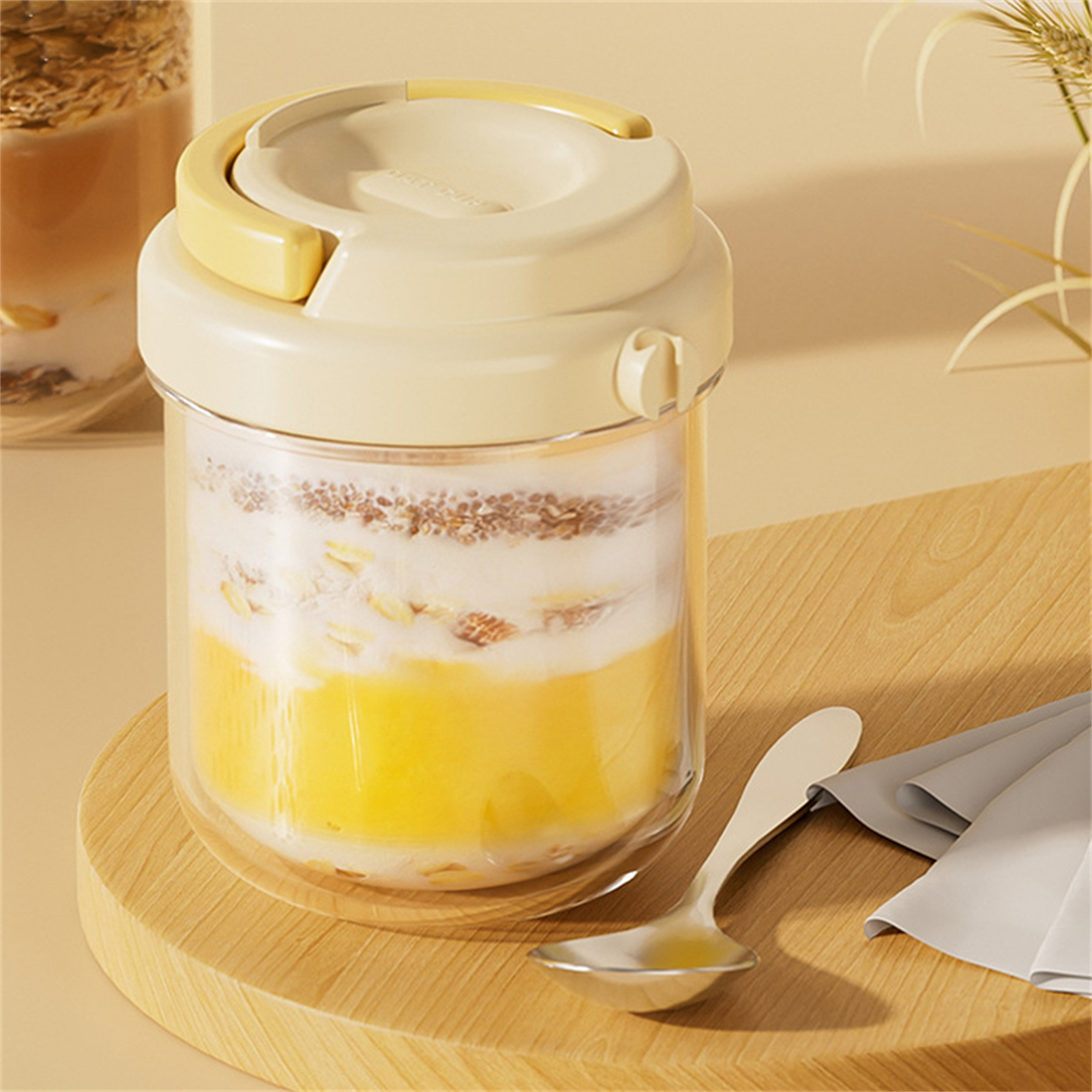 Breakfast Cup Portable Oatmeal - Meal Prep Yogurt Containers のレビューと価格