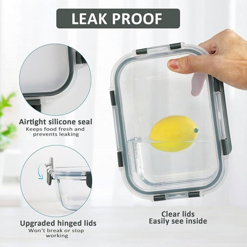 Glass Food Storage Container W - Meal Prep Chef のレビューと価格