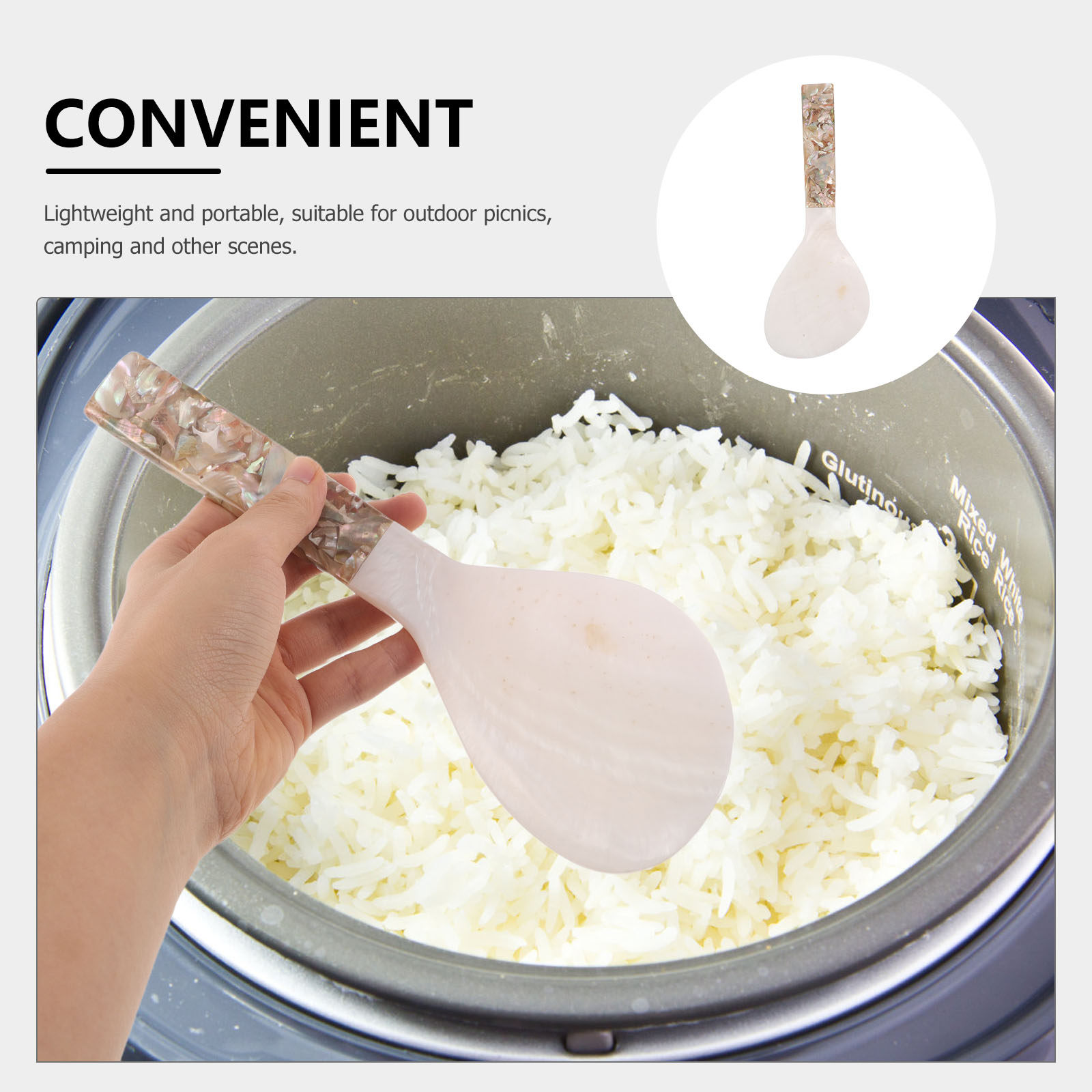 Shell-Inspired Rice Paddle Non - Meal Prep With Rice のレビューと価格