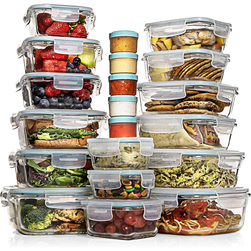 Pc Set Glass Food Storage Cont - Meal Prep Glass のレビューと価格