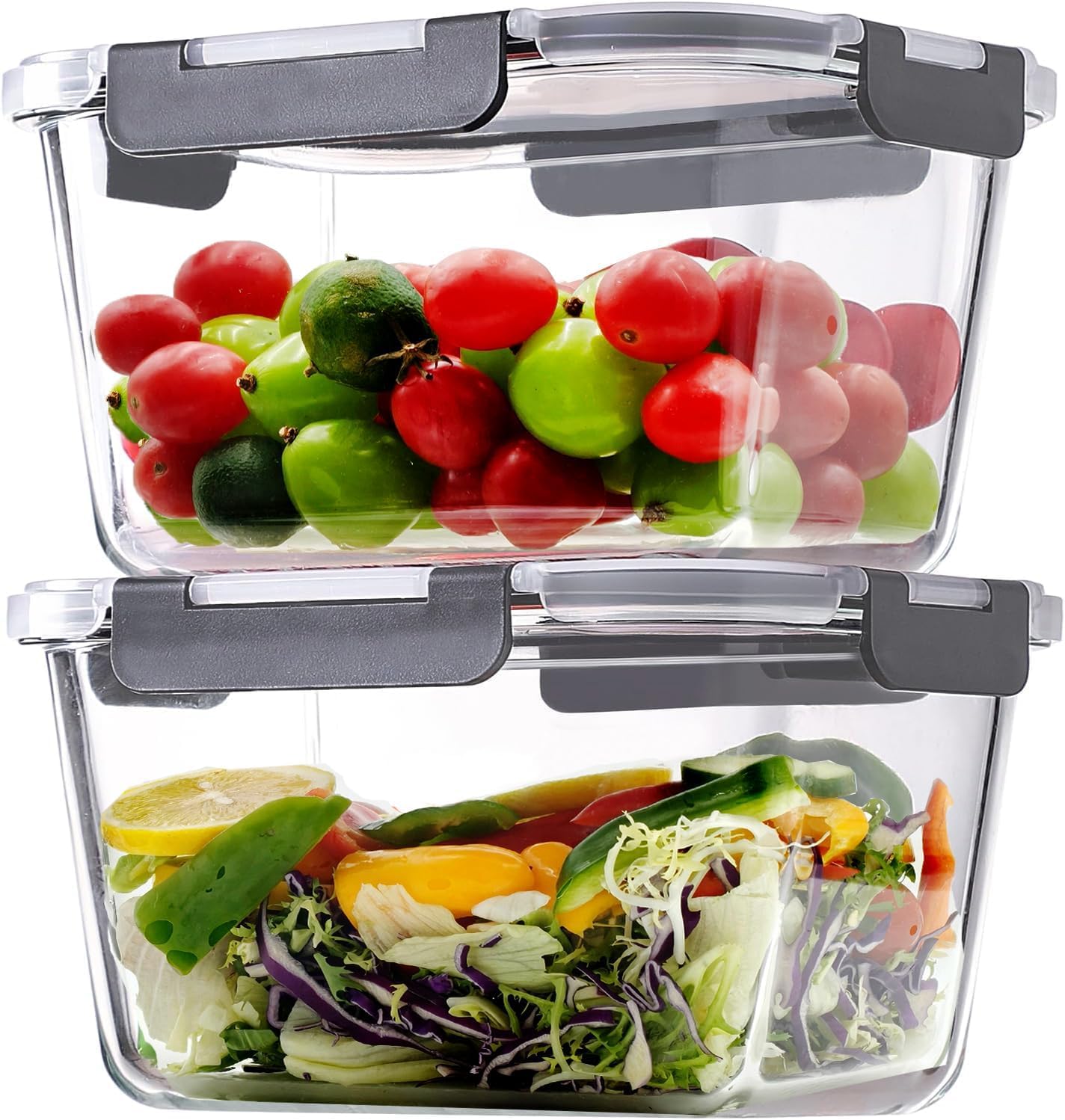 Large Glass Storage Containers - Meal Prep With Chicken のレビューと価格