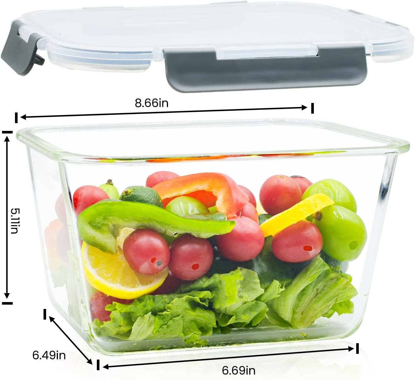 Large Glass Storage Containers - Meal Prep With Chicken のレビューと価格