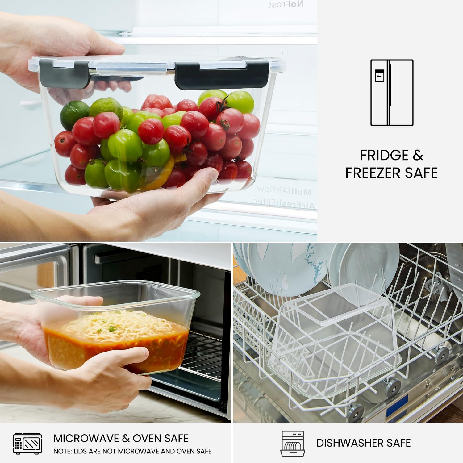 Large Glass Storage Containers - Meal Prep With Chicken のレビューと価格