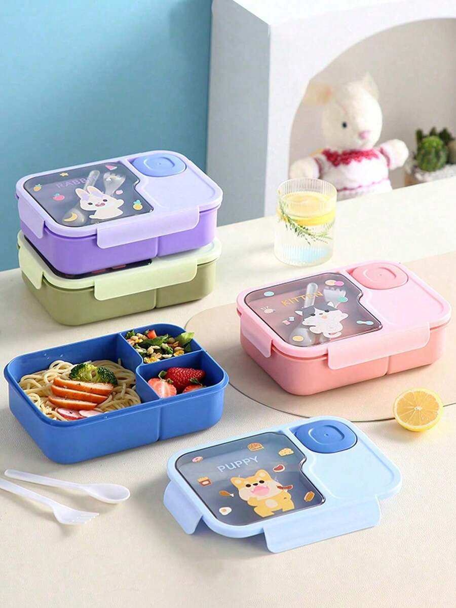 1Pc Cartoon Lunch Box, Microwa - Meal Prep With Rice のレビューと価格