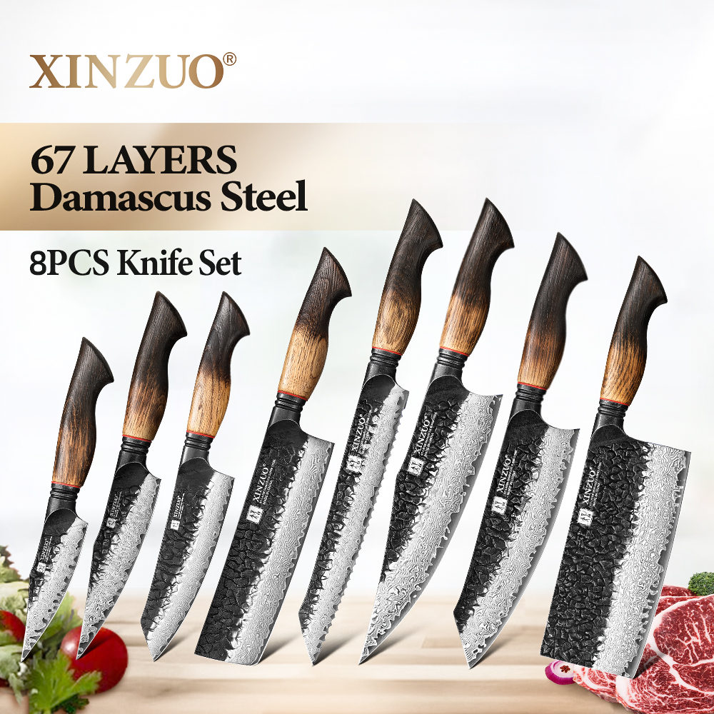 XINZUO Eight-piece Kitchen Kni - Meal Prep Chef のレビューと価格