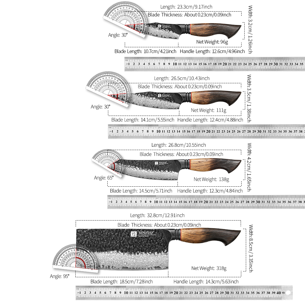 XINZUO Eight-piece Kitchen Kni - Meal Prep Chef のレビューと価格