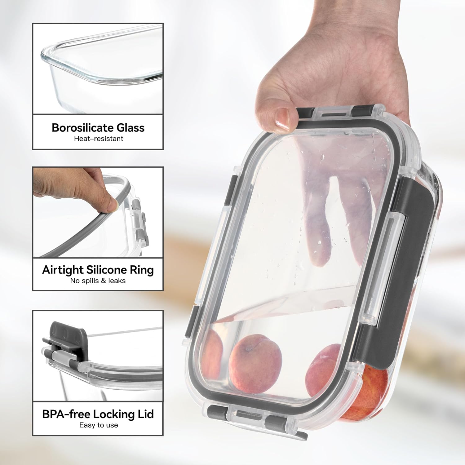 Glass Food Storage Containers, - Meal Prep Glass のレビューと価格