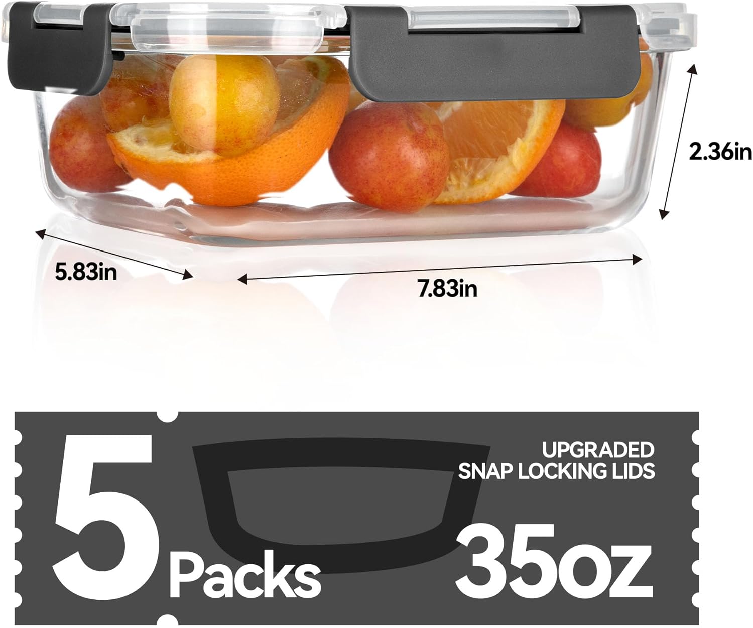 Glass Food Storage Containers, - Meal Prep Glass のレビューと価格